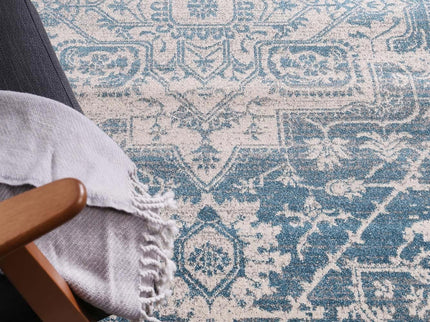 Delicate Audrey Ivory & Blue Rug