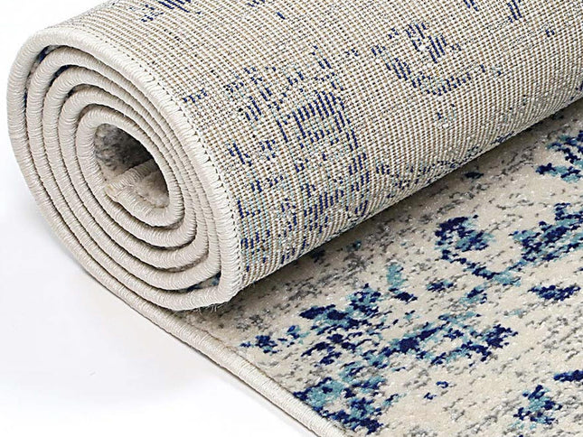 Delicate Audrey Ivory & Navy Rug