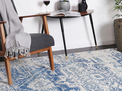 Delicate Audrey Ivory & Navy Rug