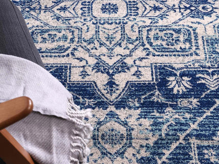 Delicate Audrey Ivory & Navy Rug