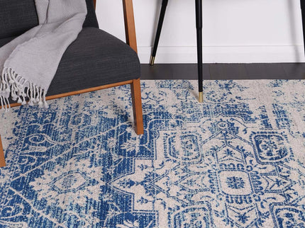 Delicate Audrey Ivory & Navy Rug