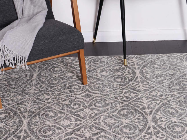 Delicate Katherine Grey & Ivory Rug