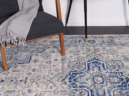 Delicate MeMontana Ivory & Blue Rug