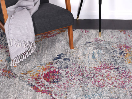 Delicate Ornate Multi-Coloured Rug