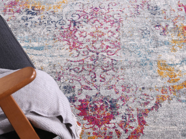 Delicate Ornate Multi-Coloured Rug