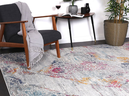 Delicate Ornate Multi-Coloured Rug