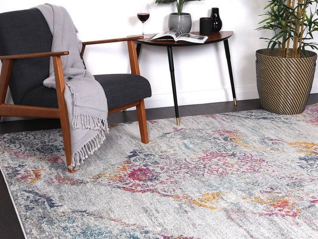 Delicate Ornate Multi-Coloured Rug
