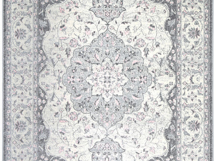 Delicate Traditional Grey Rug