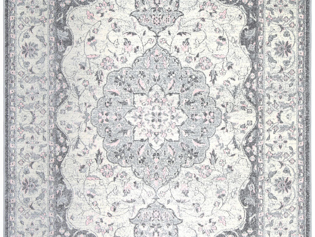 Delicate Traditional Grey Rug