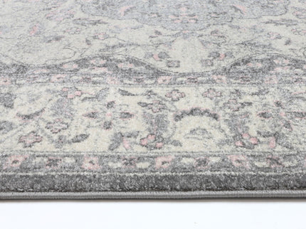 Delicate Traditional Grey Rug