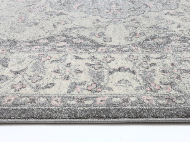 Delicate Traditional Grey Rug