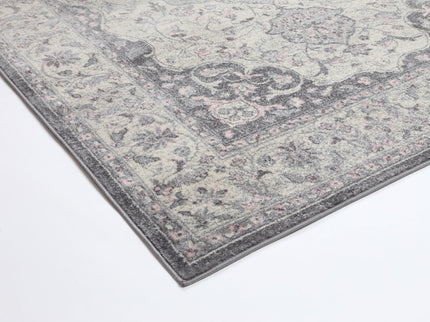 Delicate Traditional Grey Rug