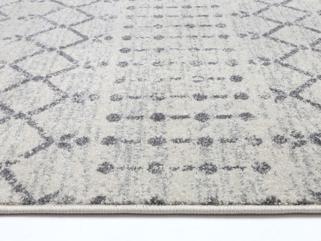 Delicate Geomtric Ivory and Grey