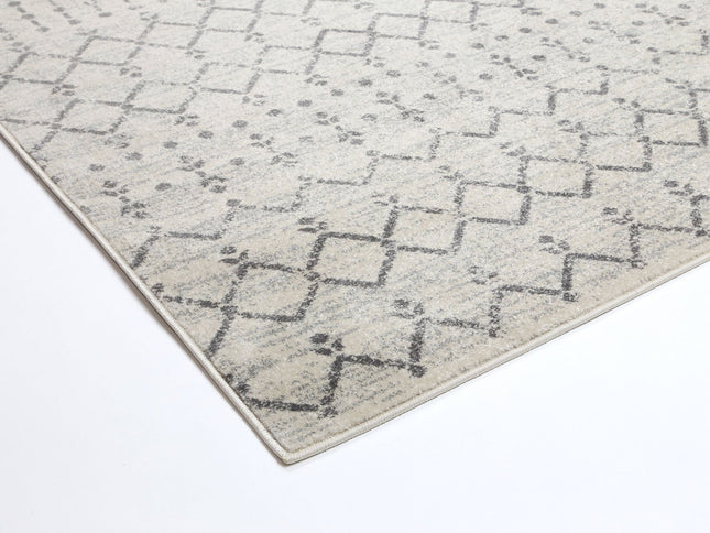 Delicate Geomtric Ivory and Grey