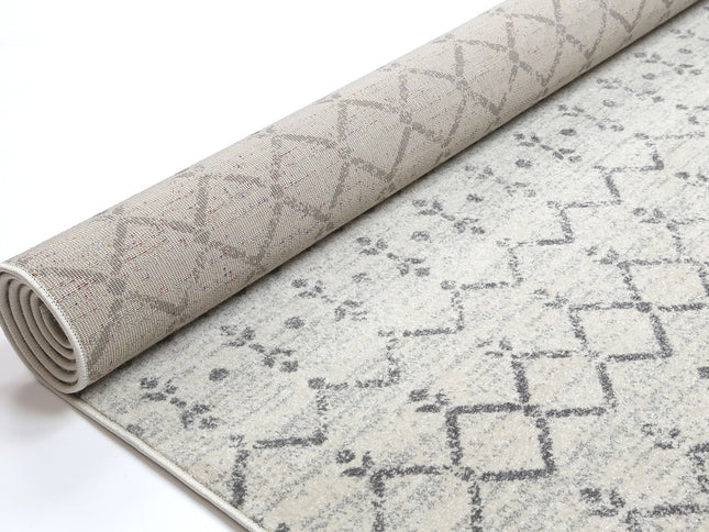 Delicate Geomtric Ivory and Grey