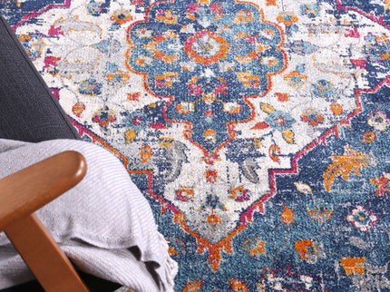 Delicate Medalion Multi Coloured Rug