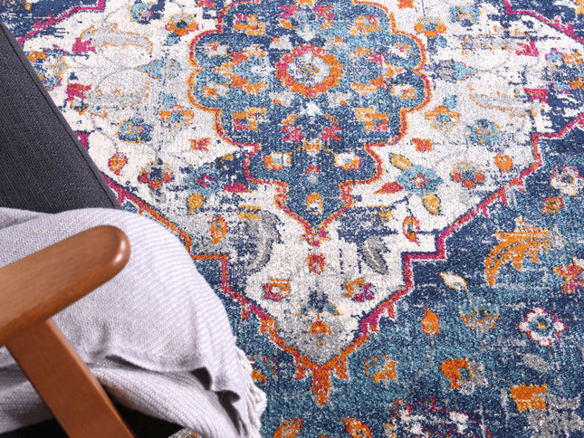 Delicate Medalion Multi Coloured Rug