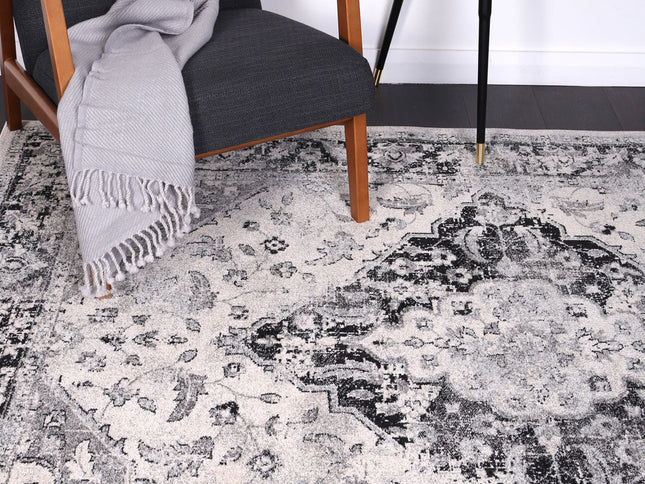 Delicate Abundance Grey Rug