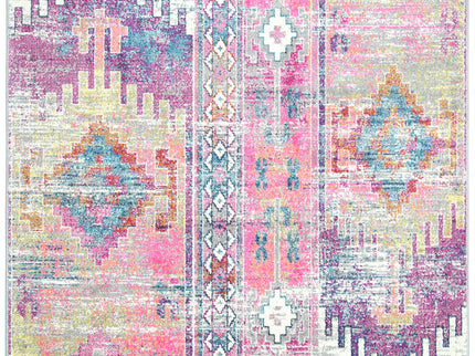 Delicate Ikat Multi Coloured Rug