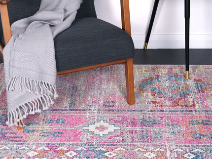 Delicate Ikat Multi Coloured Rug