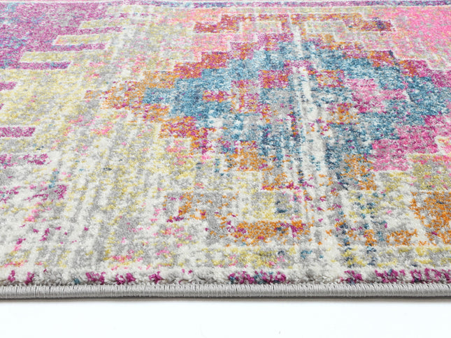 Delicate Ikat Multi Coloured Rug