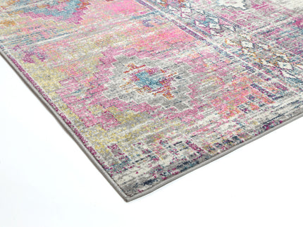 Delicate Ikat Multi Coloured Rug