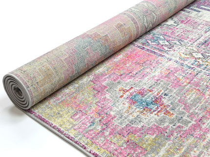 Delicate Ikat Multi Coloured Rug