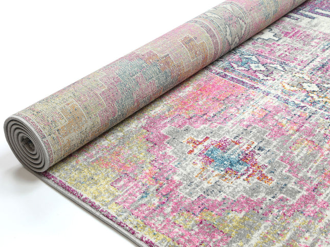 Delicate Ikat Multi Coloured Rug