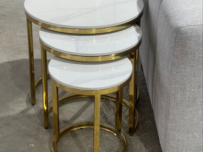 Denise Nest of Tables (Gold Legs)