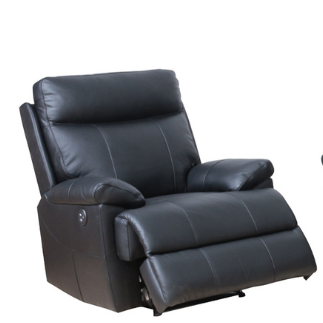 Dusty 1 Seater Manual Recliner - Graphite (Leather)