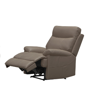 Dusty 1 Seater Manual Recliner - Mocha (Leather)