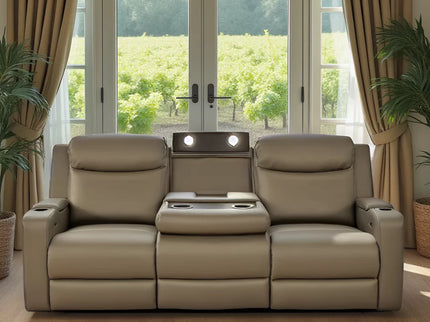 Delta 3+2+1 Electric Recliner - Light Coffee