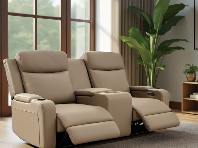 Delta 2 Seater Dual Motor ER - Light Coffee