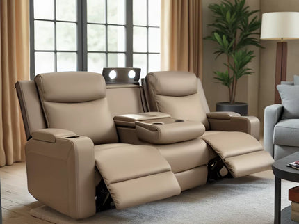 Delta 3 Seater Dual Motor ER - Light Coffee