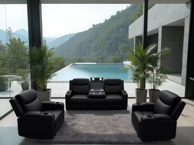 Delta 3+1+1 Electric Recliner - Onyx