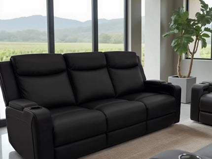 Delta 3+2+1 Electric Recliner - Onyx