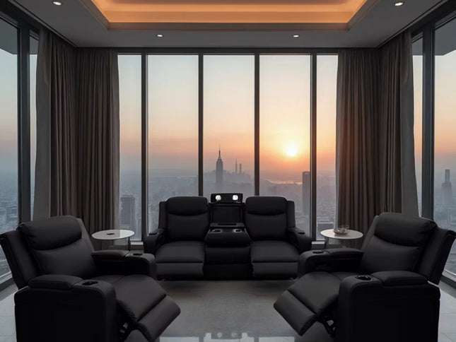 Delta 3+1+1 Electric Recliner - Onyx