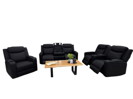 Delta 3+2+1 Electric Recliner - Onyx