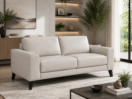 Duffy 2.5 + 2 Seater Leather Sofa - Pewter