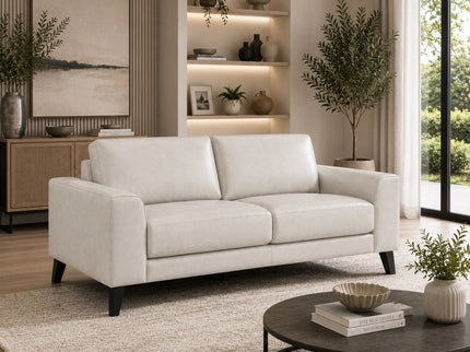 Duffy 2.5 + 2 Seater Leather Sofa - Pewter
