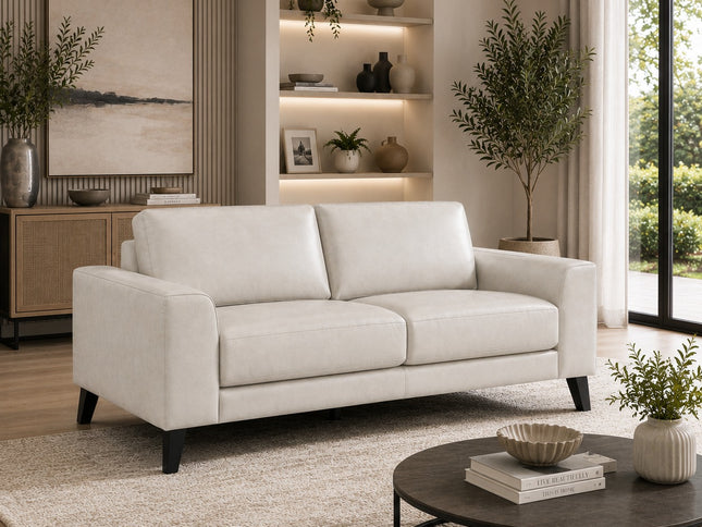 Duffy 2.5 Seater Leather Sofa  - Pewter