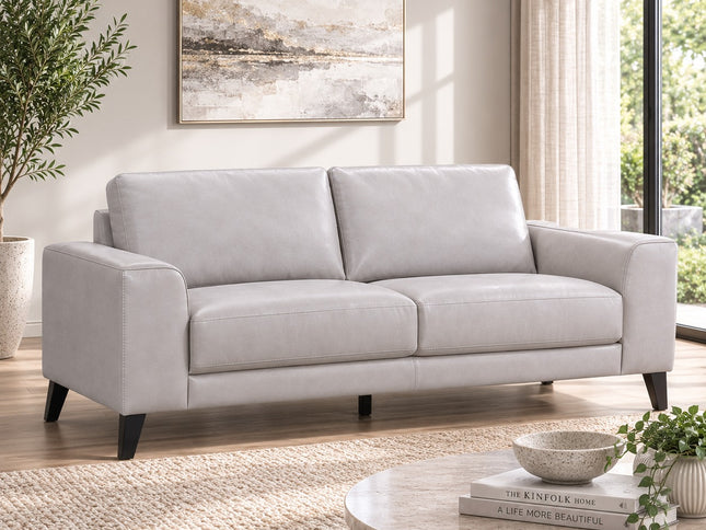 Duffy 2.5 Seater Leather Sofa  - Pewter