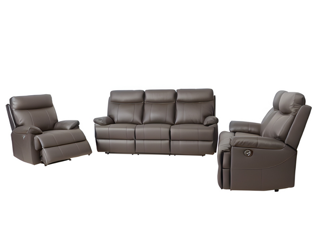 Dusty 3+2+1 Manual Recliner - Mocha (Leather)