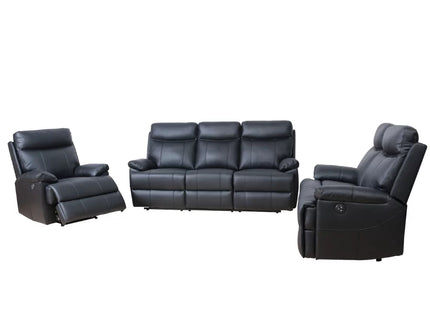 Dusty 3+2+1 Manual Recliner - Graphite (Leather)