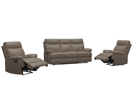 Dusty 3+1+1 Manual Recliner - Mocha (Leather)