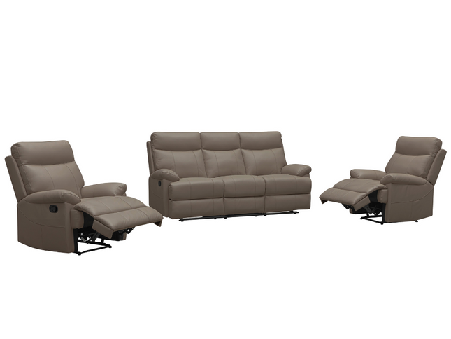 Dusty 3+1+1 Manual Recliner - Mocha (Leather)