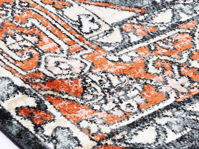 Estate Leoplda Traditional Black Rug