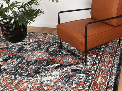 Estate Leoplda Traditional Black Rug
