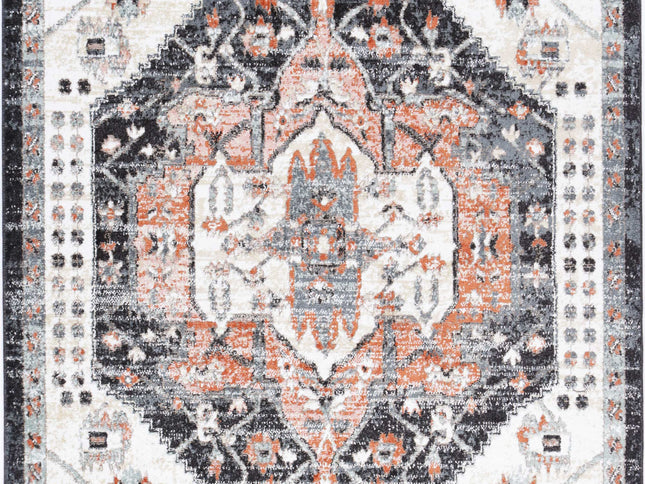 Estate Fair Field Traditional Black Rug