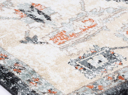 Estate Fair Field Traditional Black Rug